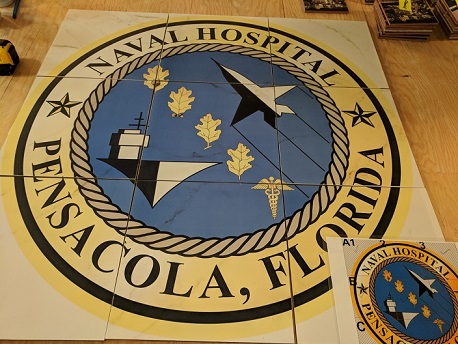 12 inch floor tile for Pensacola Florida naval hospital