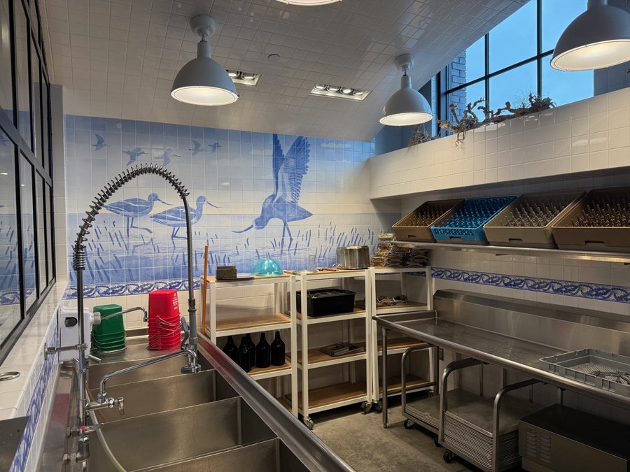 porcelain tile mural corporate installation Wavetronix Utah