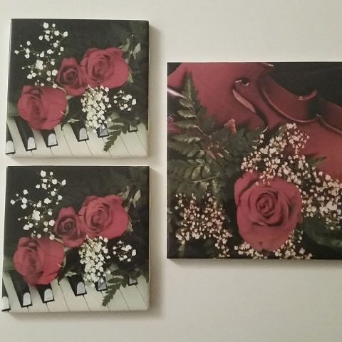 Roses or Birds - whatever your picture is becomes tile.
